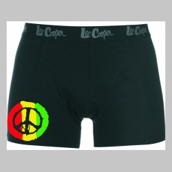 Rasta Peace čierne trenírky BOXER s tlačeným logom, top kvalita 95%bavlna 5%elastan